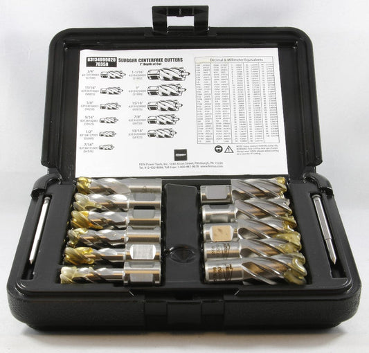 Annular Cutter Set, HSS, Weldon 3/4", 11/pc