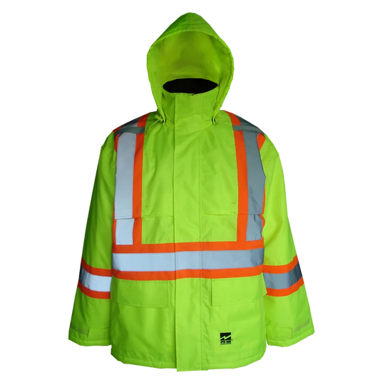 Open Road® Hi Vis Insulated 150D Tribopal Rip-Stop Jacket, Green, Polyester, XL