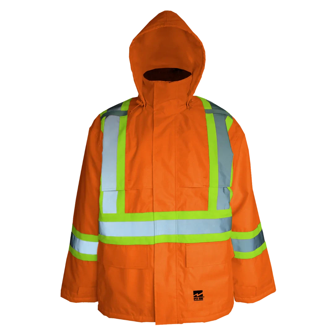 Veste isolante haute visibilité Open Road® 150D Trilobal Rip-Stop, orange, polyester, L