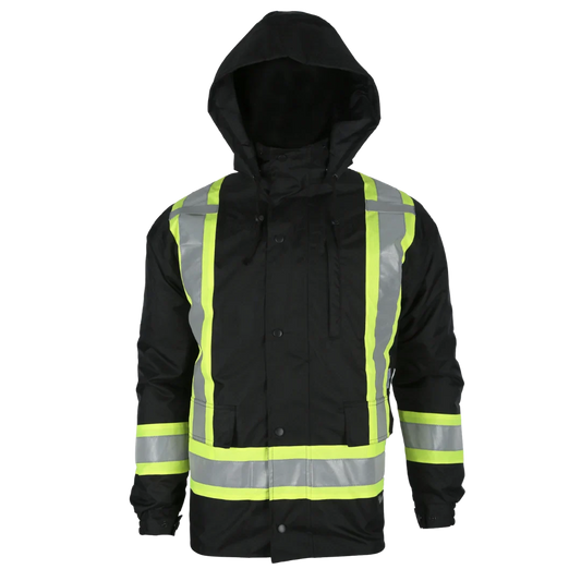 Veste réfléchissante haute visibilité 7 en 1 Viking Handyman®, noire, polyester, XL