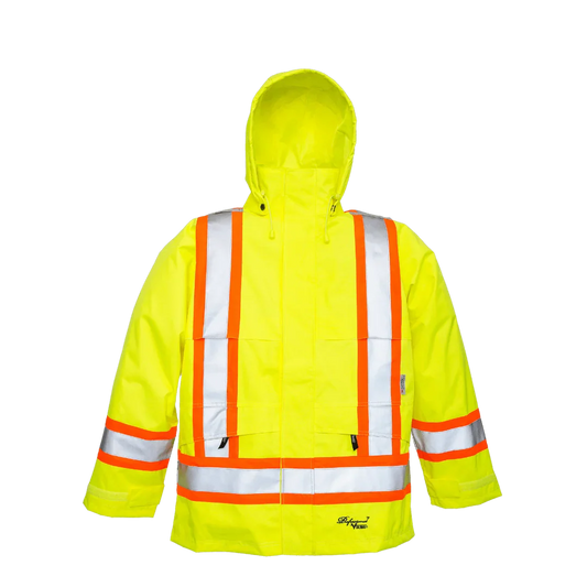 Veste de pluie Viking Professional® Hi Vis Journeyman 300D Trilobal Ripstop Polyester, Vert, M