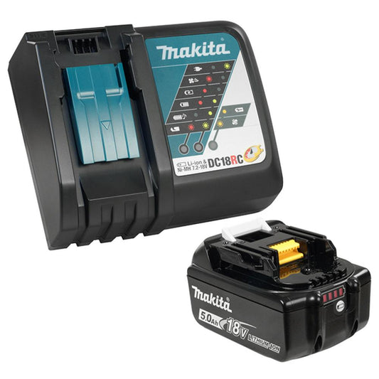 18V 5.0Ah Li-Ion Battery & Rapid Charger Kit (DC18RC + BL1850B)