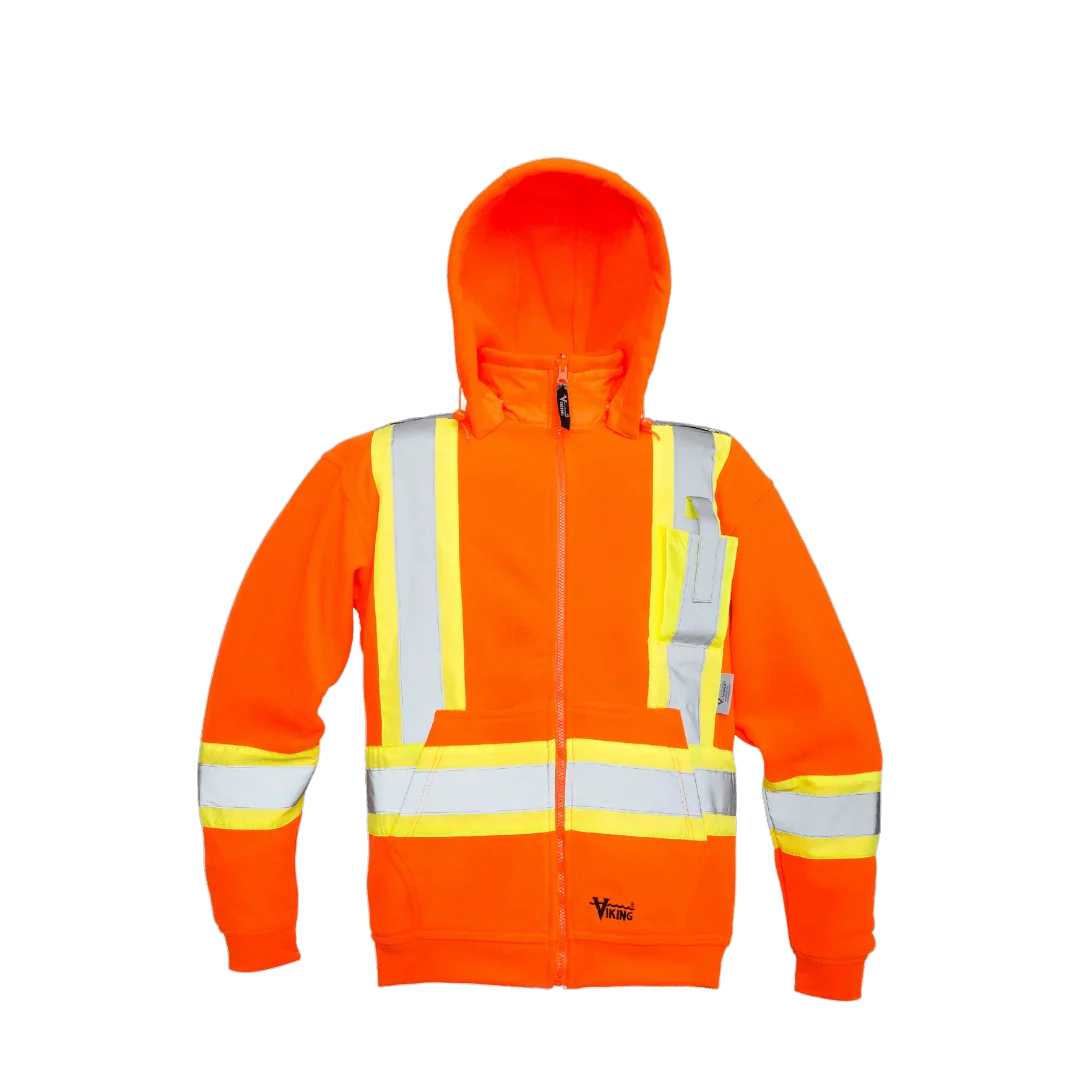 Viking® Hi-Vis Safety Fleece Hoodie, Orange, XXXL