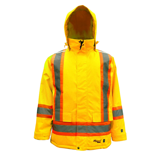 Viking Professional® Freezer Hi Vis Insulated 300D Trilobal Rain Parka, Yellow, Polyester, XL
