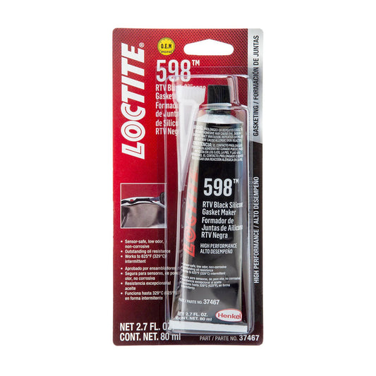 LOCTITE SI 598, Metallic black, 1-Part, Thixotropic, Room Temperature Vulcanizing Oxime Silicone Paste Sealant, 80ml