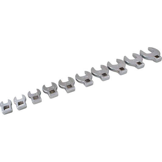 Crow Foot Wrench - 10 Piece, SAE, Open End