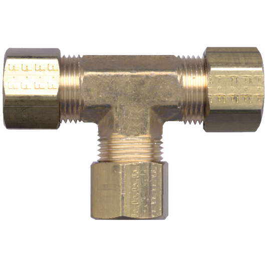 Compression Union Tee, Brass, 1/8 Tube OD