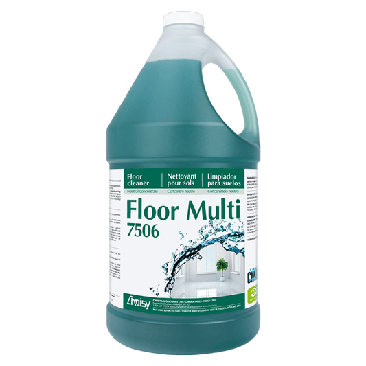 FLOOR MULTI - Nettoyant neutre concentré pour planchés et revêtements textiles de sol, 7506, 3,8L, 4/cs