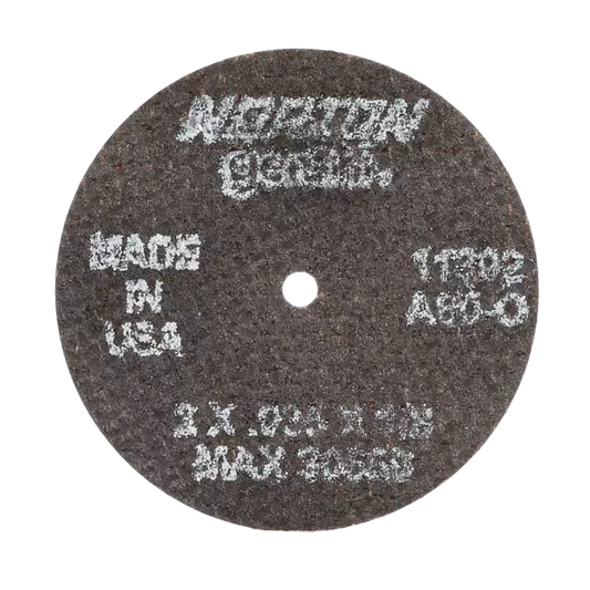 Gemini Cut-Off Wheel - 2 in Wheel Dia., 0.125 in Wheel Thickness, 3/8 in Center Hole Diameter, 30560 rpm