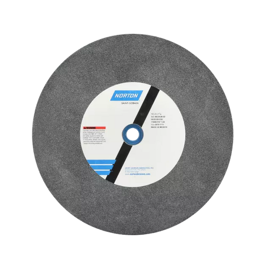 Gemini Crystolon Bench or Pedestal Grinding Wheel - Grade: Medium, Grit Number: 60, Wheel Diameter: 12 in