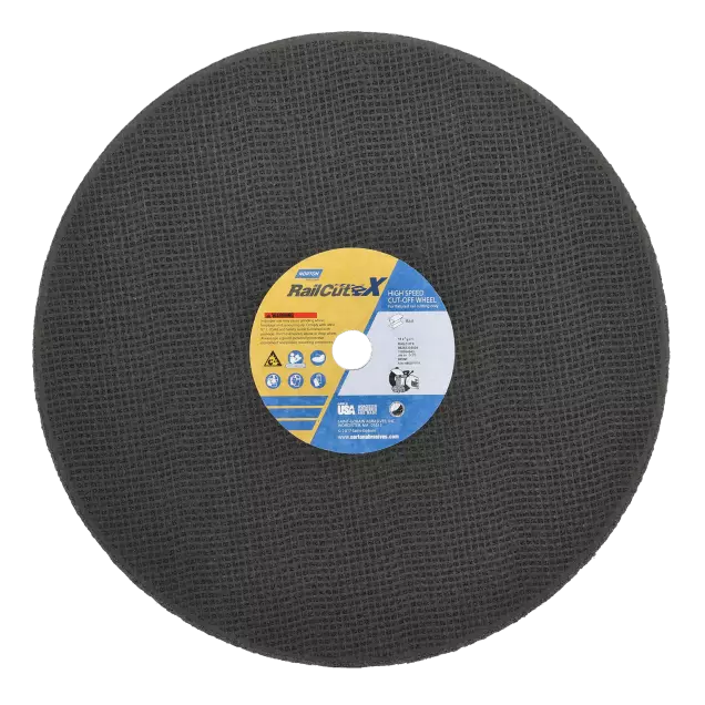 RailCut X Rail Maintenance Wheel - 24 Grit, Extra Coarse Grit Grade, 4800 rpm