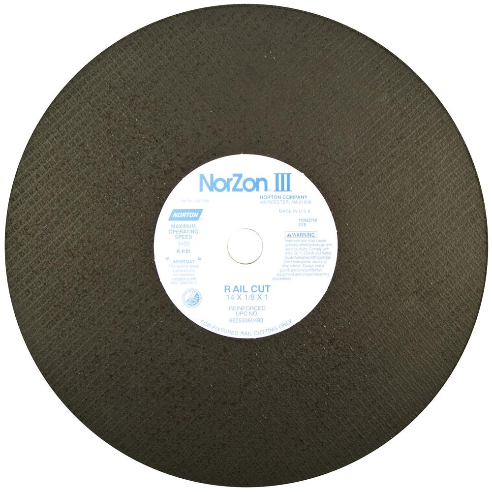 RailCut NorZon III 4NZ ZA Type 01/41 Rail Cut-Off Wheel, 14in, 1/8X1in