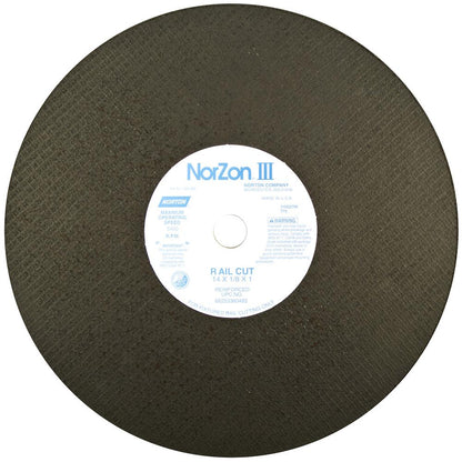 RailCut NorZon III 4NZ ZA Type 01/41 Rail Cut-Off Wheel, 14in, 1/8X1in