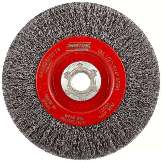 Meule d'établi sertie, 8 po de diamètre, 0,014 po de remplissage, mandrin 1/2 po-2