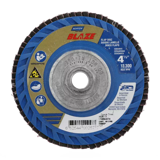 Norton SG Blaze Flap Disc 4-1/2 X 5/8-11 80 Grit
