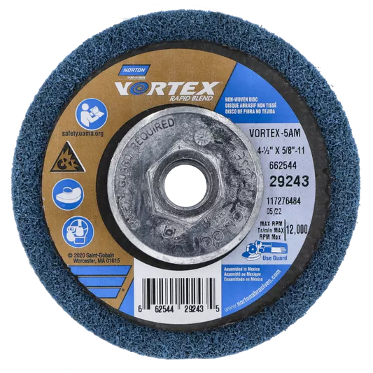 Disque de finition en alumine de zircone - Diamètre du disque de 4-1/2 po