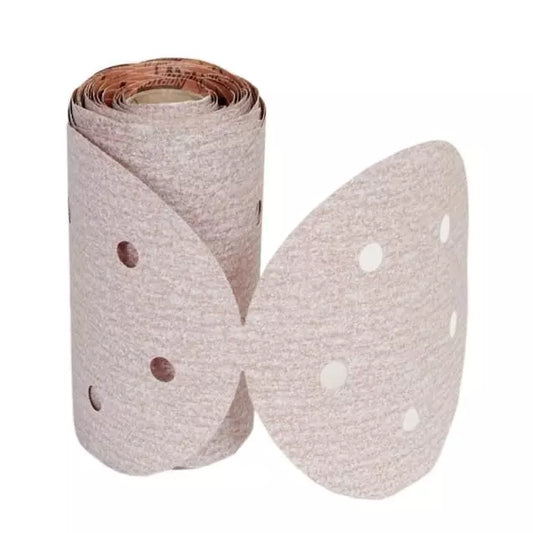 Sanding Disc Roll - P180 Grit, Aluminum Oxide Abrasive Material, 5 in Disc Diameter, Medium Grade