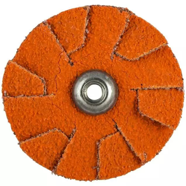 Norton - Disque de 1-1/2 po de diamètre, matériau abrasif en céramique d'alumine de qualité supérieure, matériau de support en coton de poids X, grain 60, couleur orange