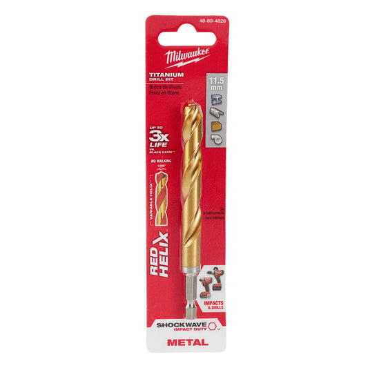 Shockwave™ Red Helix™ Titanium 11.5mm Metric Drill Bit