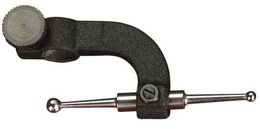 Fixation du trou de l'indicateur 3/8" 9,5 mm Plage 13/16" 20 mm Profondeur du trou .375" (9,5 mm) Diamètre du trou de la tige 1/8" (3 mm) Bras pivotants à extrémité sphérique