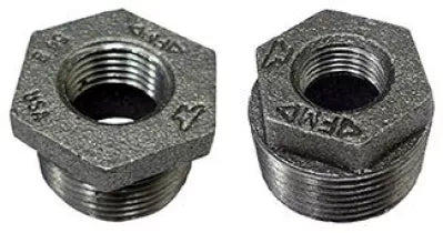 Hex bushing black iron 1-1/2'' male x 1/2'' femelle