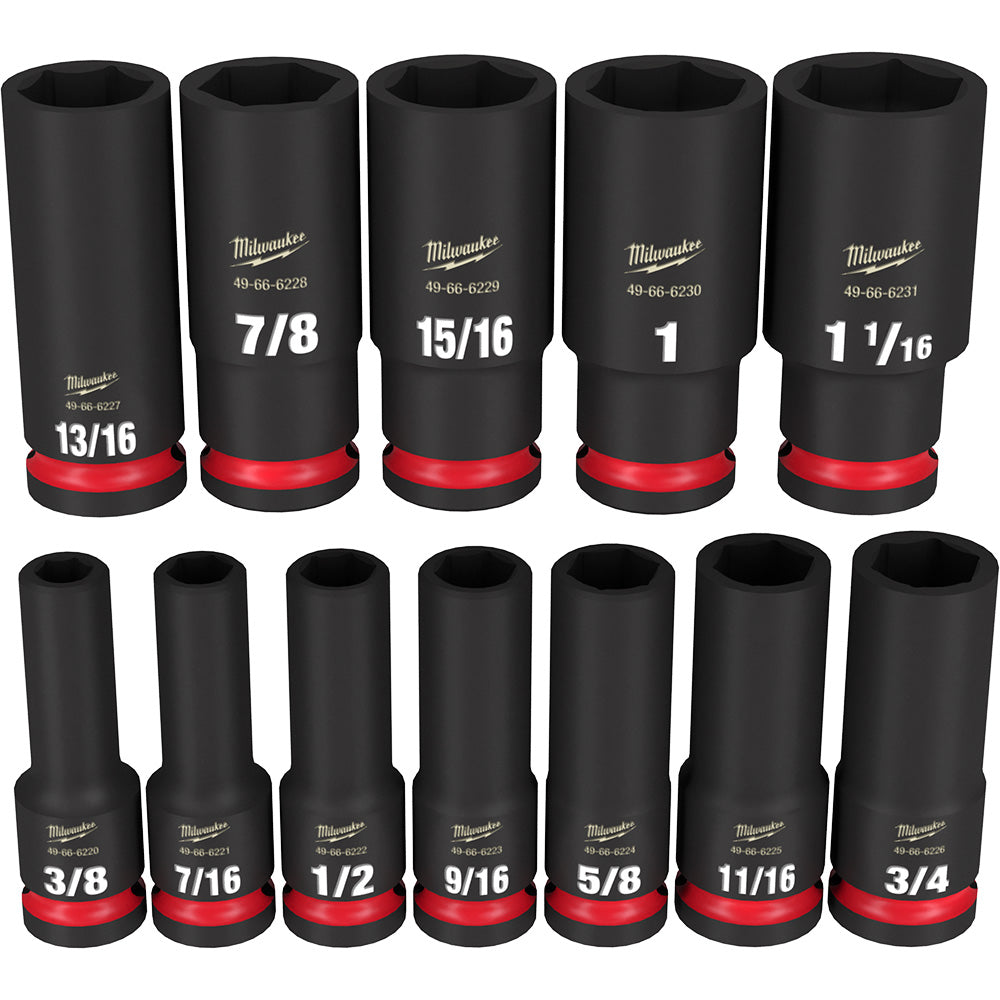 Shockwave™ 12pc Impact Duty™ 1/2" Drive Sae Deep 6 Point Socket Set