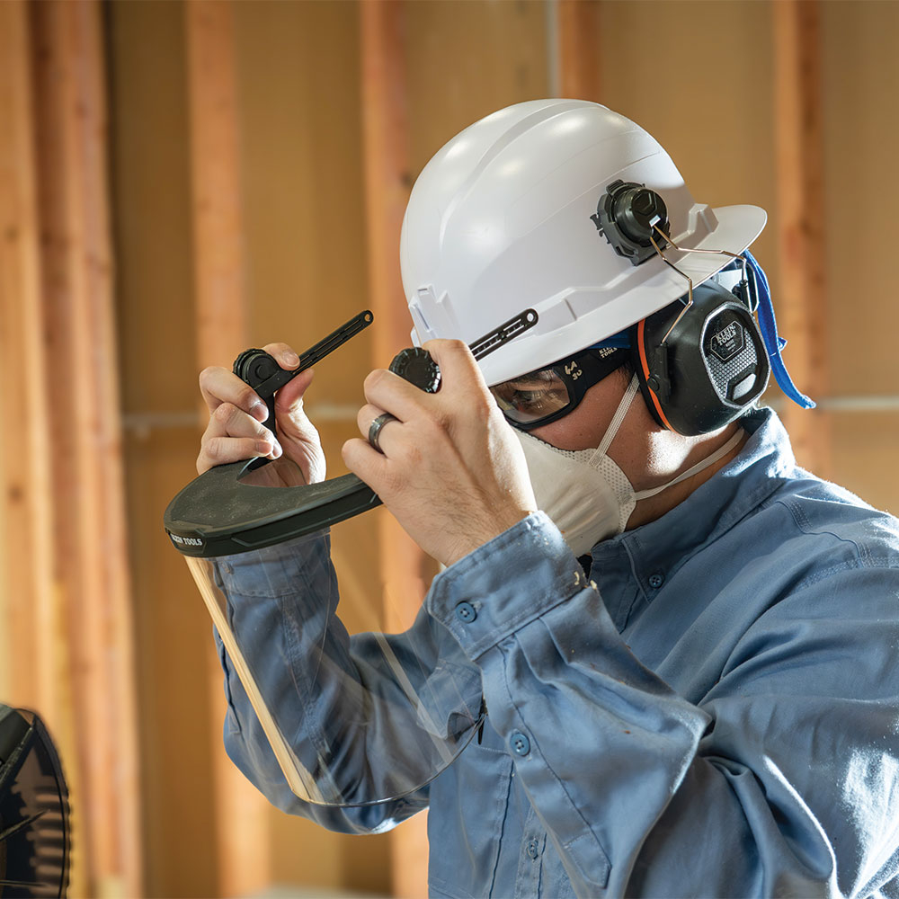 Face Shield Full Brim Hard Hat Clear
