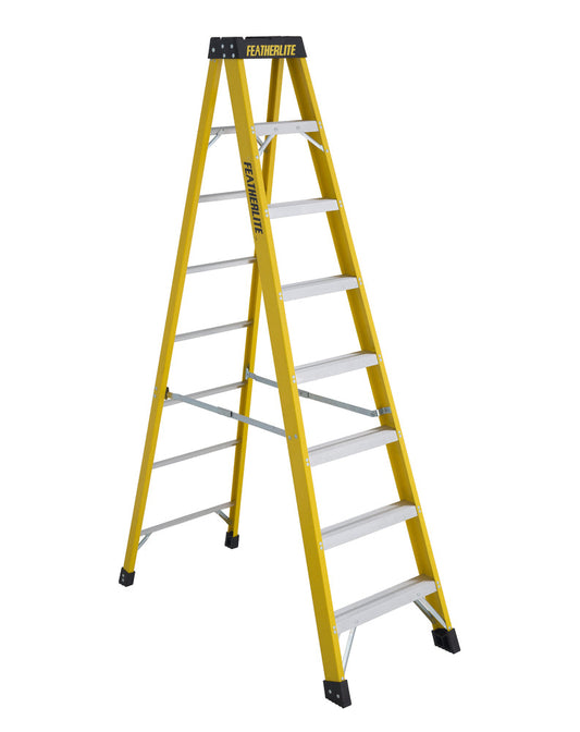 8' Fiberglass Step Ladder, Type IA, 6908, 300lb Capacity