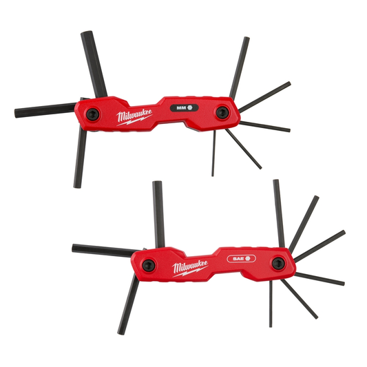 2PC 17-Key Folding Hex Key Sets SAE/Metric
