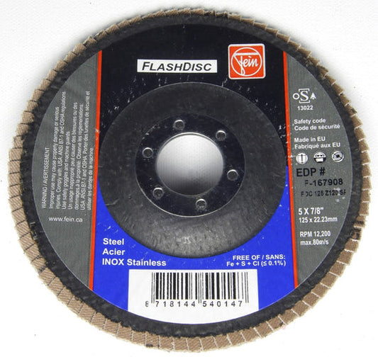 F-246702 Flap Disc, Zirconia, 5" x 7/8", Grit 80, Type 29