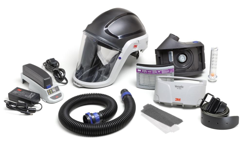 Ensemble de respirateur à adduction d'air pur à ventilation assistée pour industrie lourde 3M™ Versaflo™, TR-300N+ HIK, 1/caisse