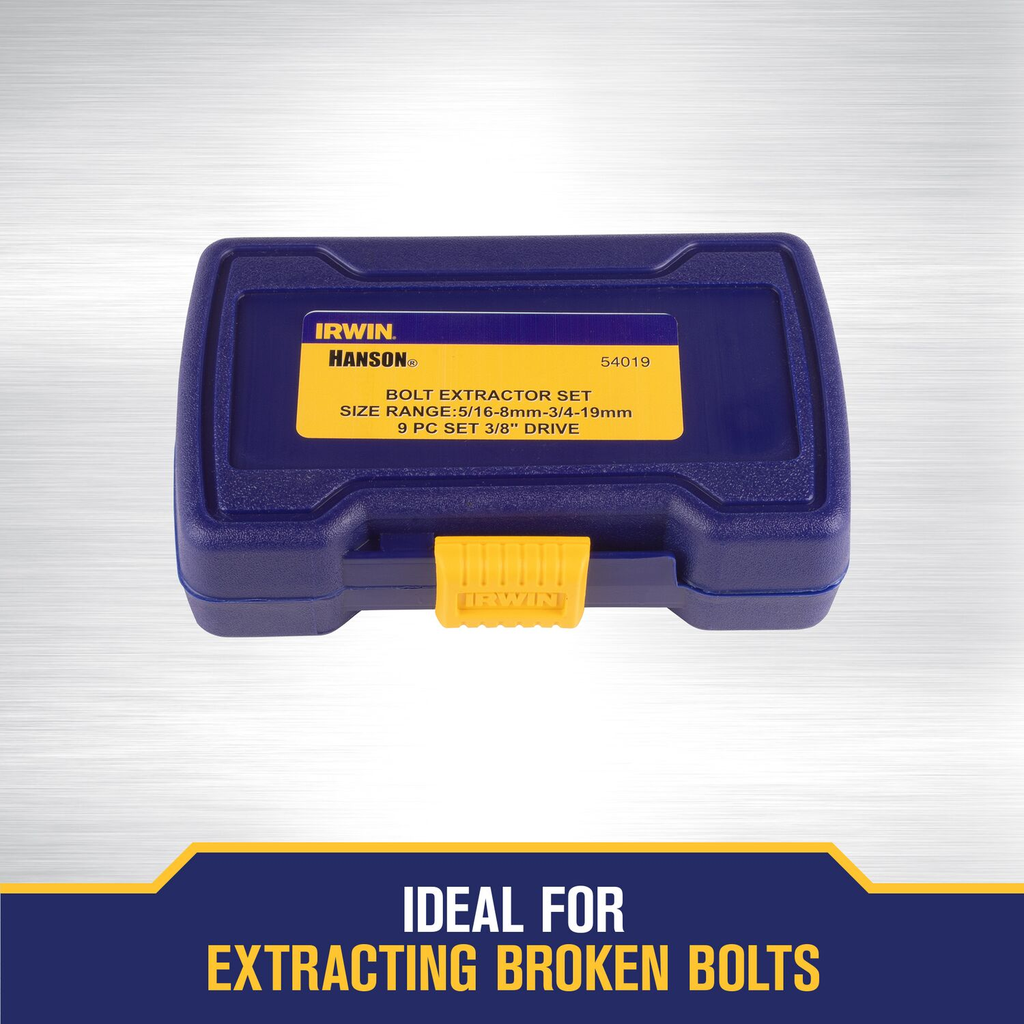 IRWIN Bolt Extractor Set, Metric, 9-Piece