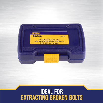 IRWIN Bolt Extractor Set, Metric, 9-Piece