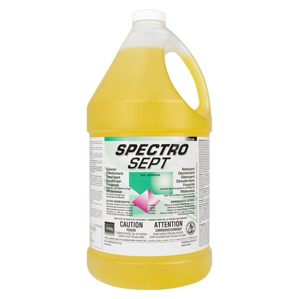 SPECTRO-SEPT - Cleaner, disinfectant, detergent, deodorizer, fungicide, mildew, 3124, 3.8L, 4/cs