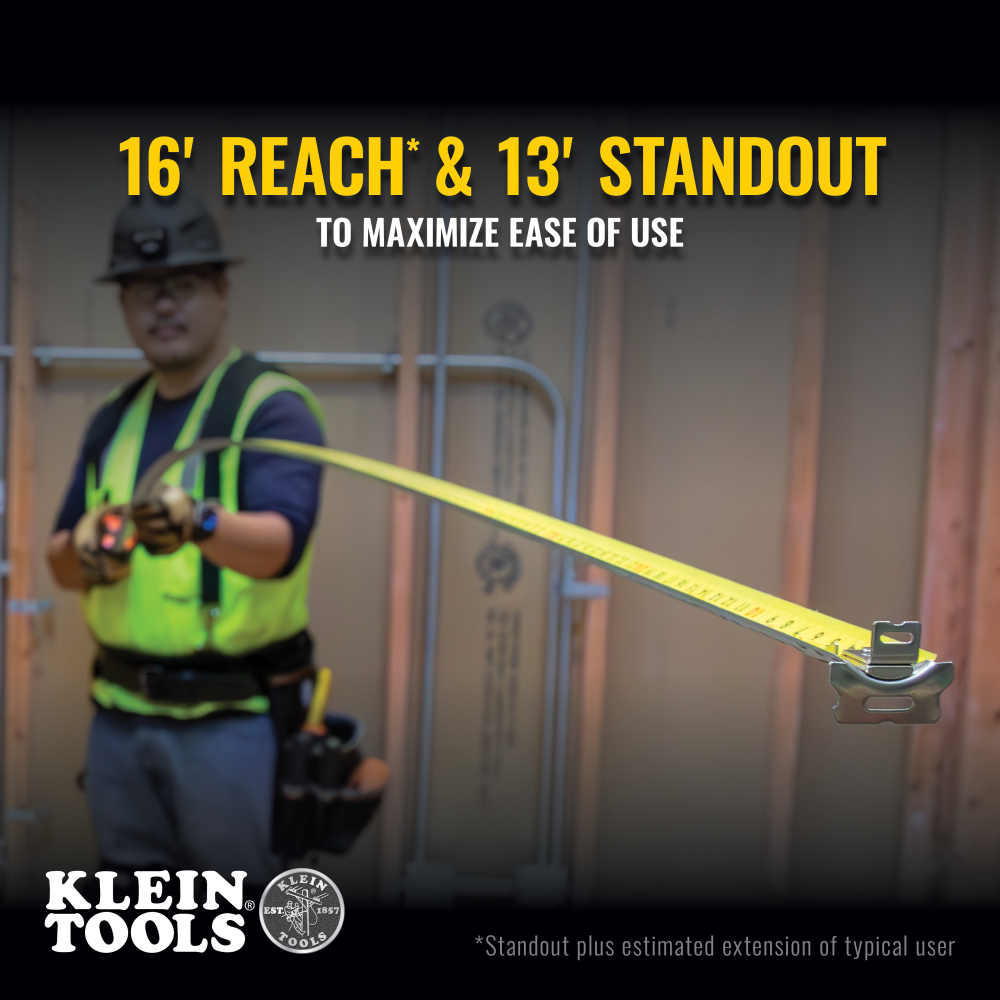 Tape Measure 16-Foot Magnetic Double-Hook