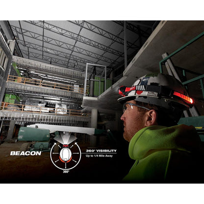 Milwaukee® USB rechargeable BEACON hard hat