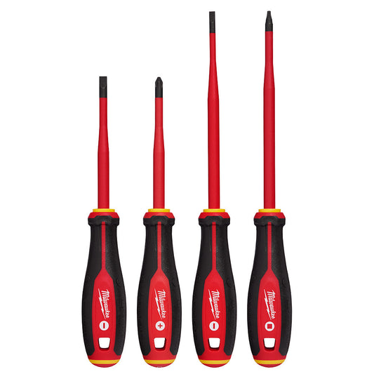 4pc 1000v Insulated Slim Tip Screwdriver Set