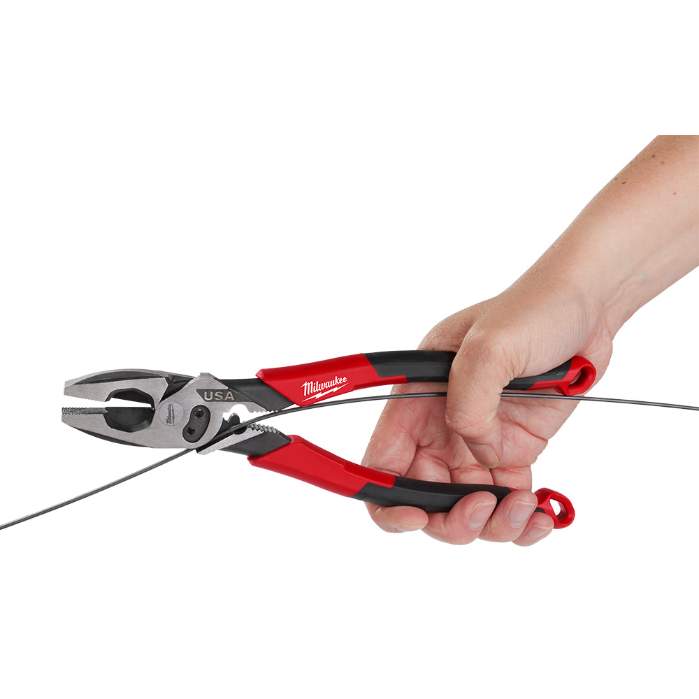 9" Lineman's Comfort Grip Pliers W/ Crimper And Bolt Cutter