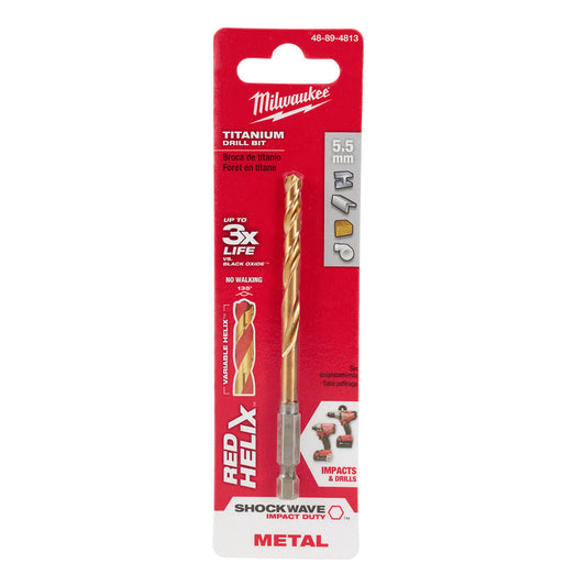 Shockwave™ Red Helix™ Titanium 5.5mm Metric Drill Bit