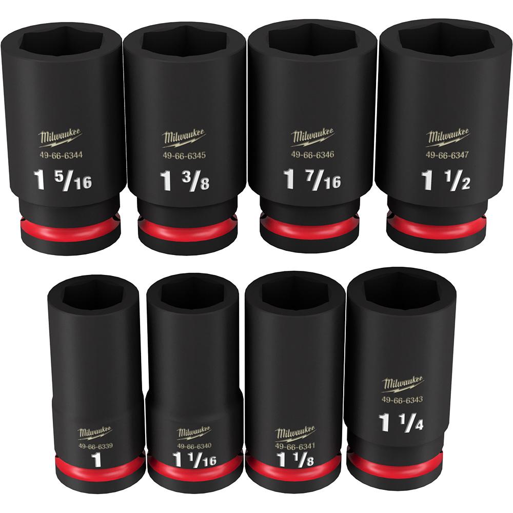 ENSEMBLE DE SCKT IMP SCKT 8PC 3/4 drive SAE DP 6 PT