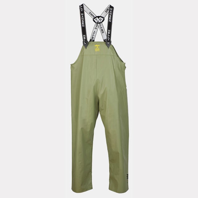 Salopette imperméable Engram à double bavette, vert clair, enduite de PVC, taille XL