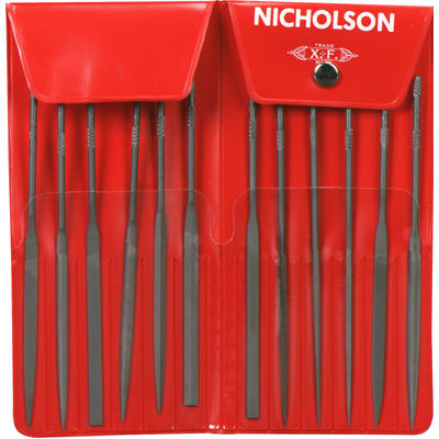 Apex Tool Group 37755: Nicholson Needle File Set, Cut 0, 6-1/4" (159Mm)