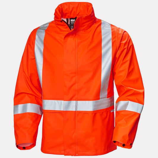 Alta Hi Vis Waterproof Rain Jacket CSA, Orange, Polyester, L