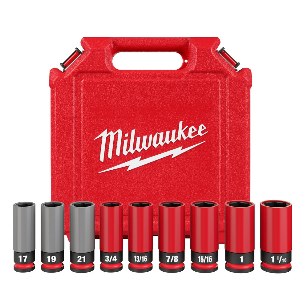 Shockwave Impact Duty™ 1/2 Drive Sae & Metric 9pc Lug Nut Wheel Socket Set