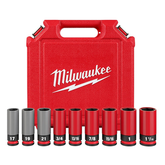 Shockwave Impact Duty™ 1/2 Drive Sae & Metric 9pc Lug Nut Wheel Socket Set