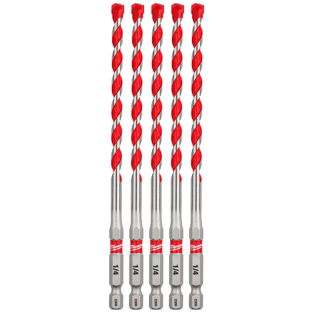 Shockwave Impact Duty™ Carbide Hammer Drill Bits 1/4" x 4" x 6", 15/PK