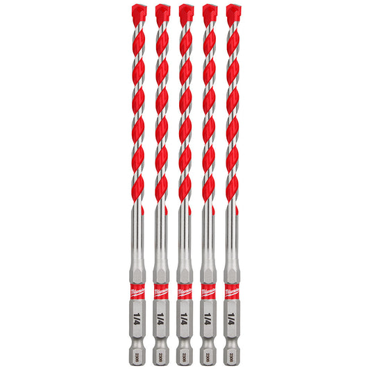 Shockwave Impact Duty™ Carbide Hammer Drill Bits 1/4" x 4" x 6", 15/PK