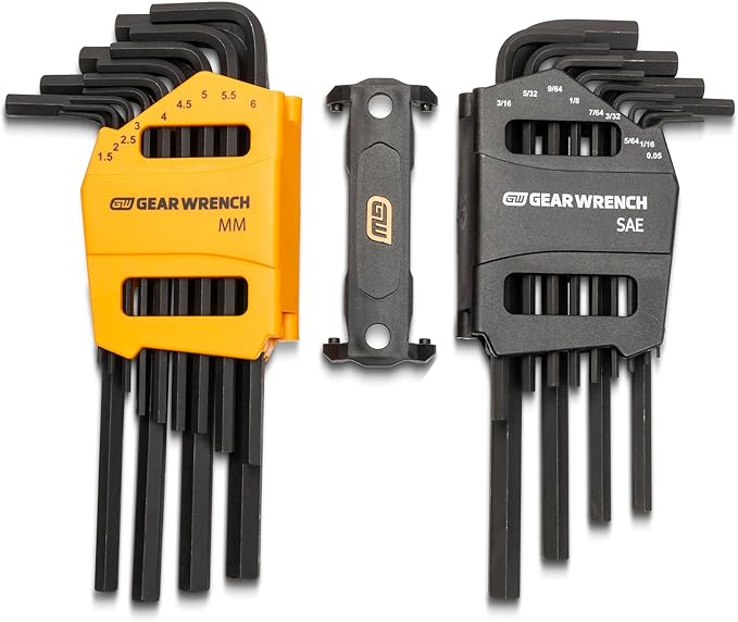 GEARWRENCH Jeu de 26 Clés Hexagonales Longues SAE/Métrique