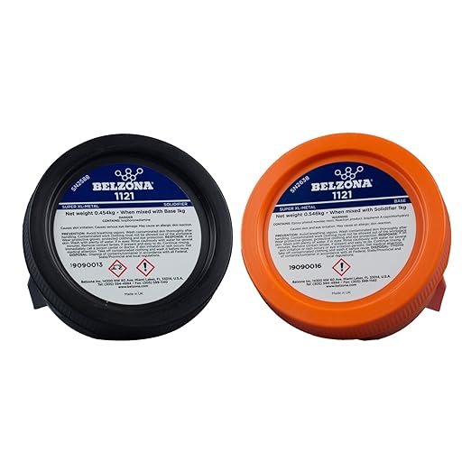 Belzona 1121 Repair Composite Kit, 1 kg, Super XL-Metal, 2-Part Epoxy Resin (Base A: 0.546 kg / Solidifier B: 0.454 kg)
