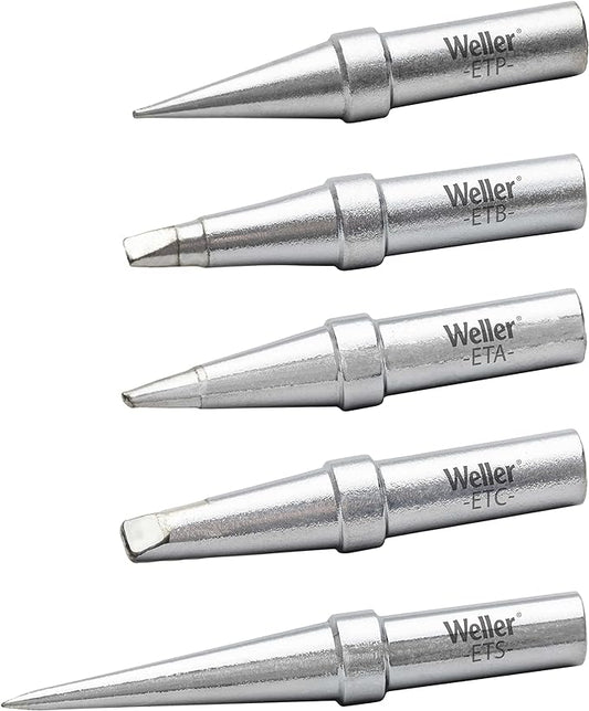 Weller We1010 Soldering Tip Set (Etset-5) - Eta, Etb, Etc, Etp, Tets, 5 Pcs
